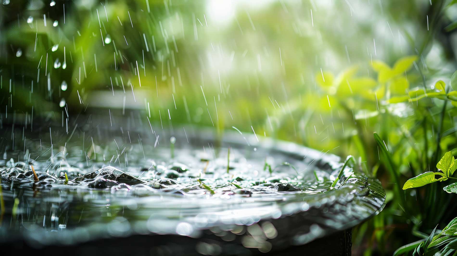 collecting rainwater for storage